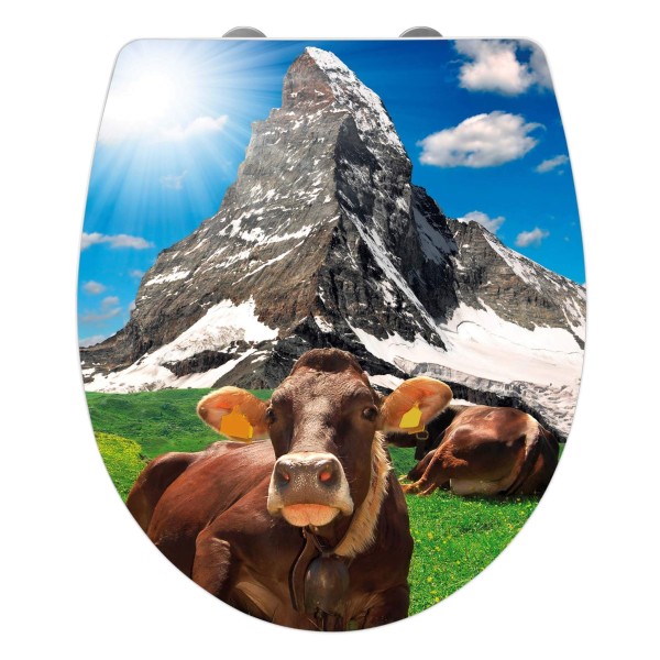 WC-Sitz Hochglanz Acryl Matterhorn Absenkautomatik &amp; Fix-Clip