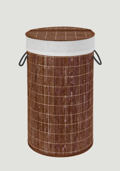 Wäschetruhe Bamboo Dunkelbraun Wäschekorb, 55 l