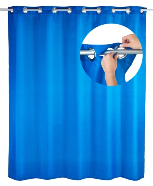 Duschvorhang Comfort Flex, Blau, 180 x 200 cm, Polyester