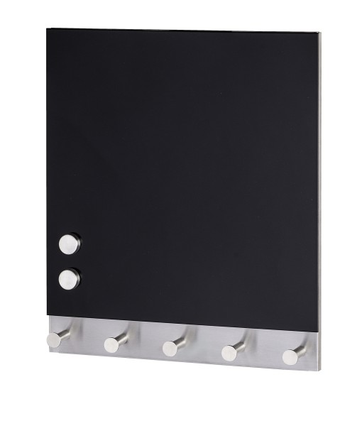 Magnetische Garderobe Black, 5 Haken, 30 x 34 cm