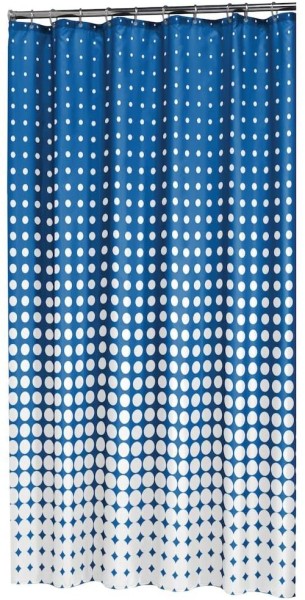 Duschvorhang Speckles, Blau/ Weiß, 180 x 200 cm, Polyester