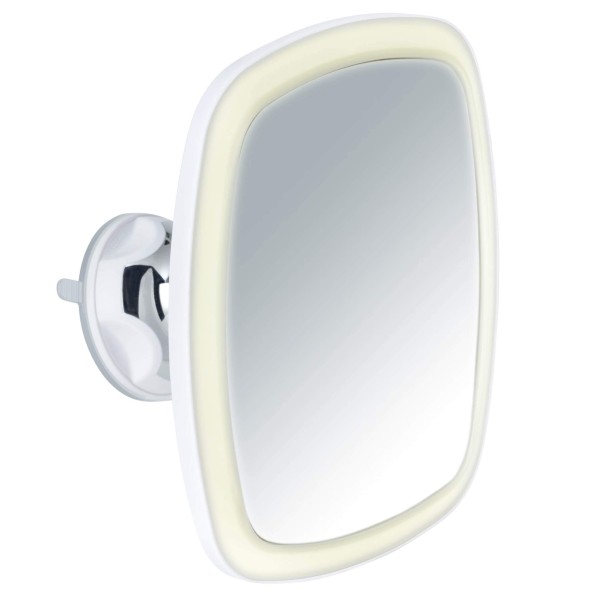 LED Kosmetik-Wandspiegel Nurri, mit Saugnapf, 5-fach Vergößerung