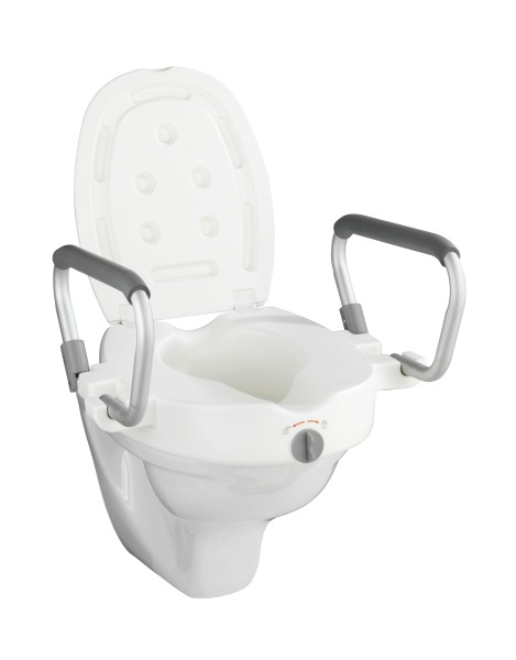 WC-Sitz Erhöhung Secura, mit Stützgriffen