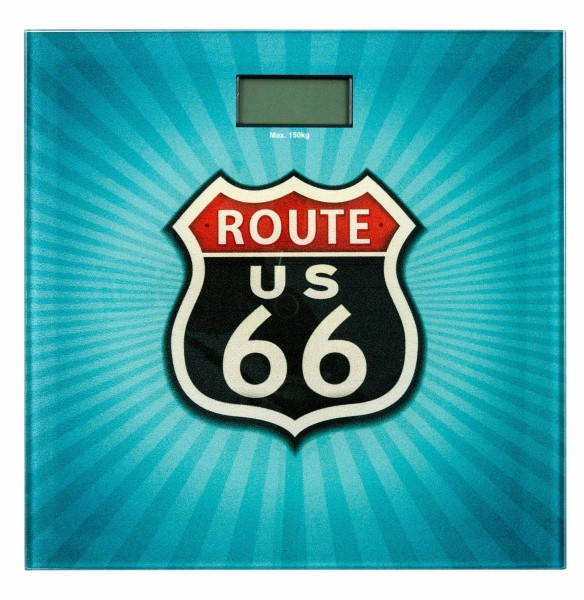 Badwaage Vintage Route 66 LCD-Display