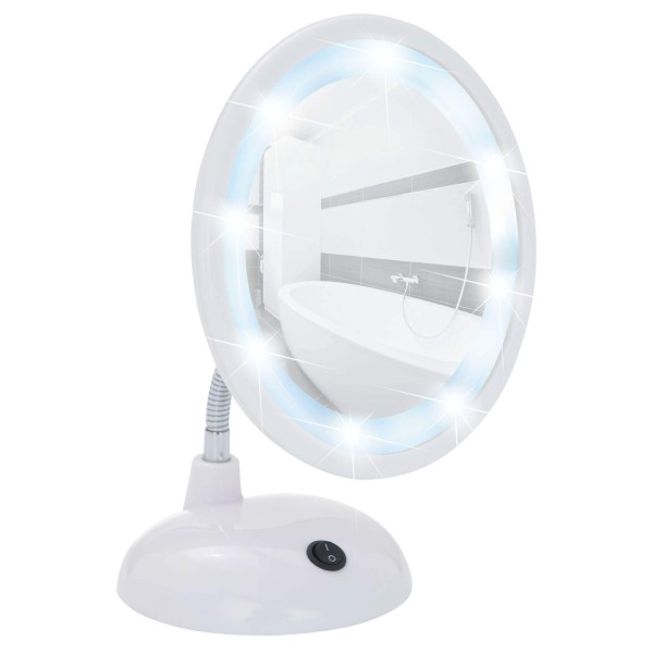 LED Kosmetikspiegel Style, Weiß, 3-fach Vergrößerung
