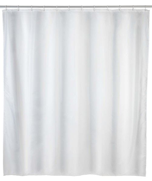 Duschvorhang Uni, Weiß, 240 x 180 cm, Polyester