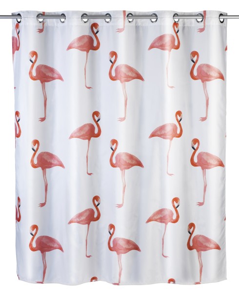 Duschvorhang Flamingo Flex, 180 x 200 cm, antischimmel, Polyester
