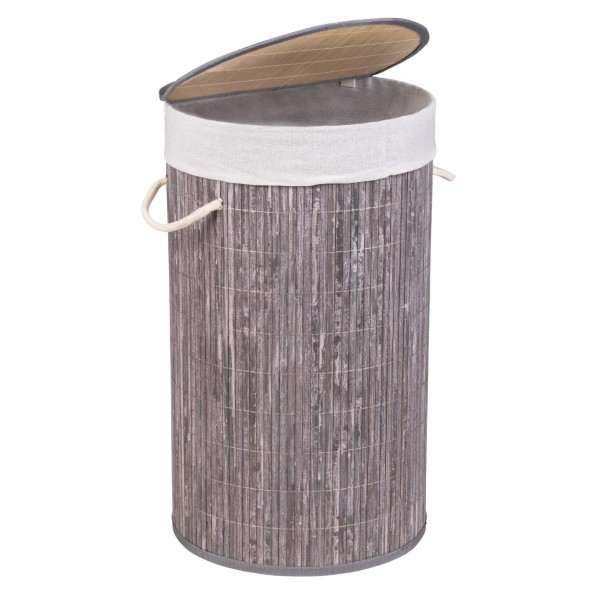 Wäschetruhe und Wäschetruhen - Bamboo, Grau, 55 Liter