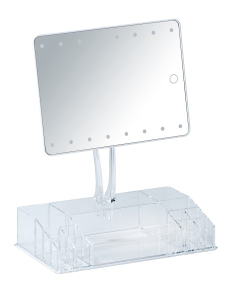 LED Standspiegel Farnese, mit Organizer