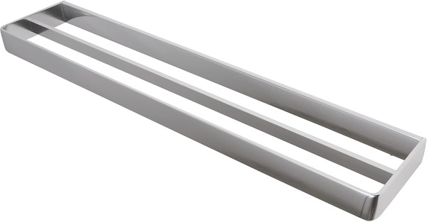 Doppel-Handtuchhalter Aline, Aluminium/Edelstahl poliert, 60,8 cm