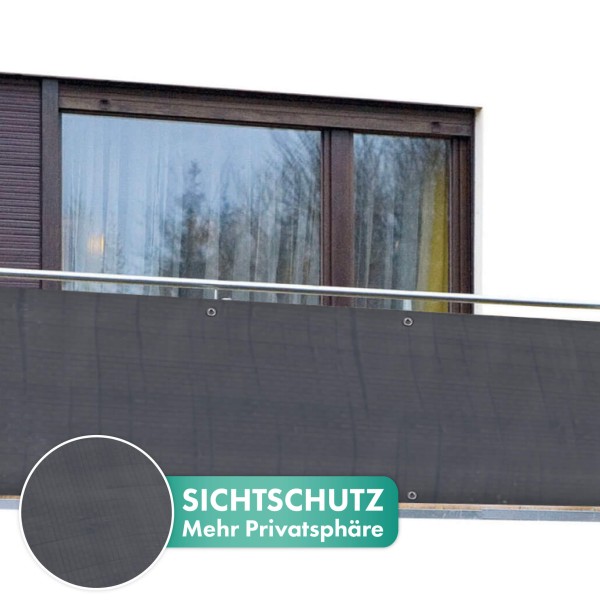 Balkon-Sichtschutz Anthrazit, 5 m