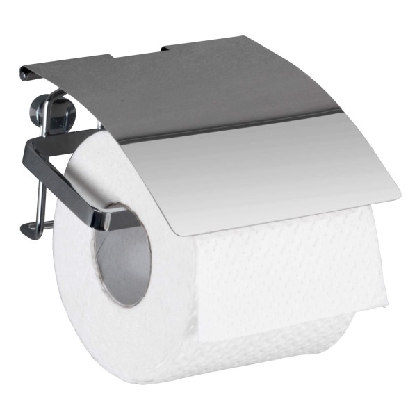 Toilettenpapierhalter Premium mit Blende Edelstahl Glänzend