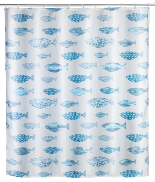 Duschvorhang Aquamarin, 180 x 200 cm, Polyester, Antischimmel