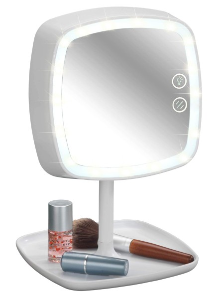LED Kosmetikspiegel Ostia, schwenkbar, 5-fach Vergrößerung