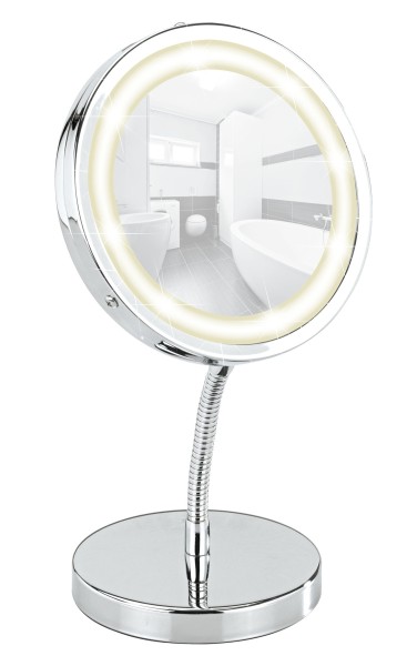 LED Kosmetik-Standspiegel, Brolo Ø15 cm