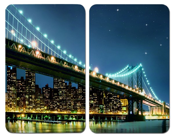 Glasabdeckplatten Brooklyn Bridge, 2er