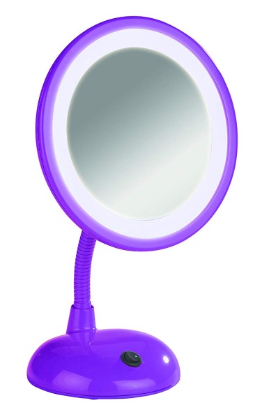 LED Kosmetikspiegel Style Purple, 3-fach Vergrößerung