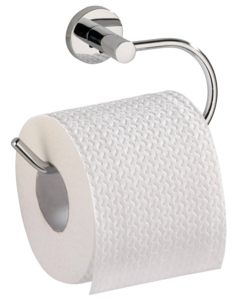 WENKO Toilettenpapierhalter ohne bohren, Chrom, WC Klopapierhalter, Rollenhalter
