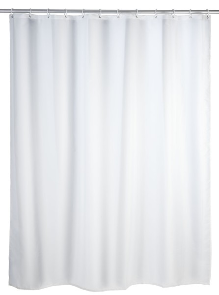 Duschvorhang Uni White, 180 x 200 cm, antischimmel, Polyester