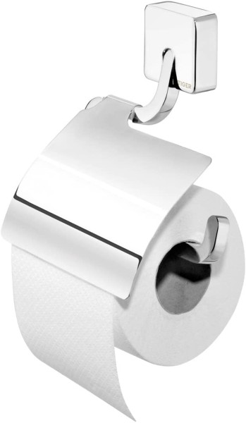 Toilettenpapierhalter Impuls, mit Deckel, Edelstahl glänzend