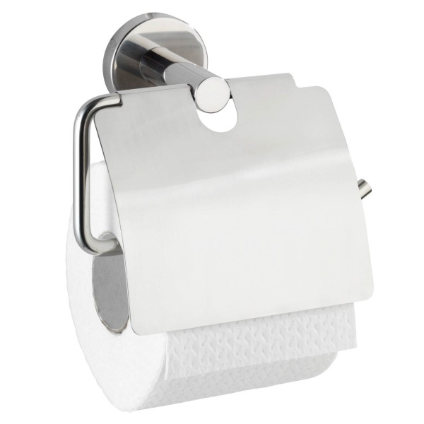 Toilettepapierhalter Bosio Shine, mit Deckel, Edelstahl, glänzend